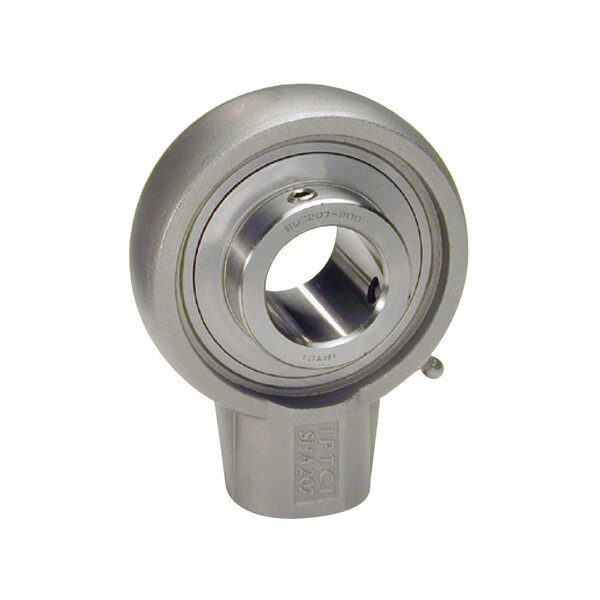 Iptci Hanger Ball Bearing Unit, 30 mm Bore, Stainless Hsg, Stainless Insert, Set Screw Lock, IP69K-Type SUCSHA206-30MM IP69K